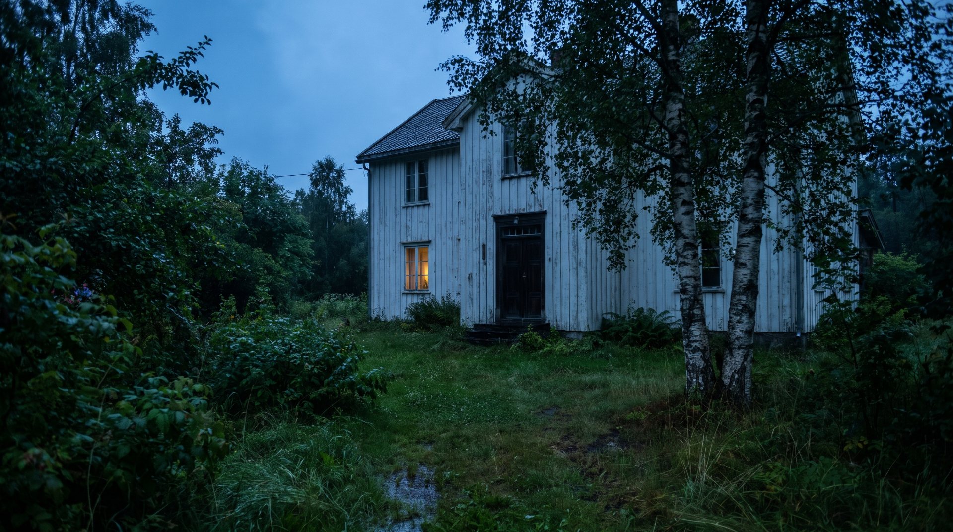 Før: Utebelysning
