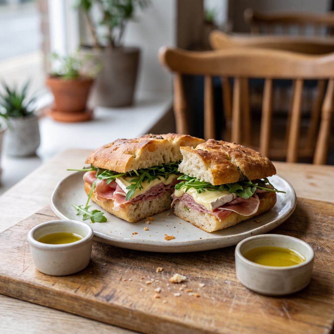 Focaccia spekeskinke og brie