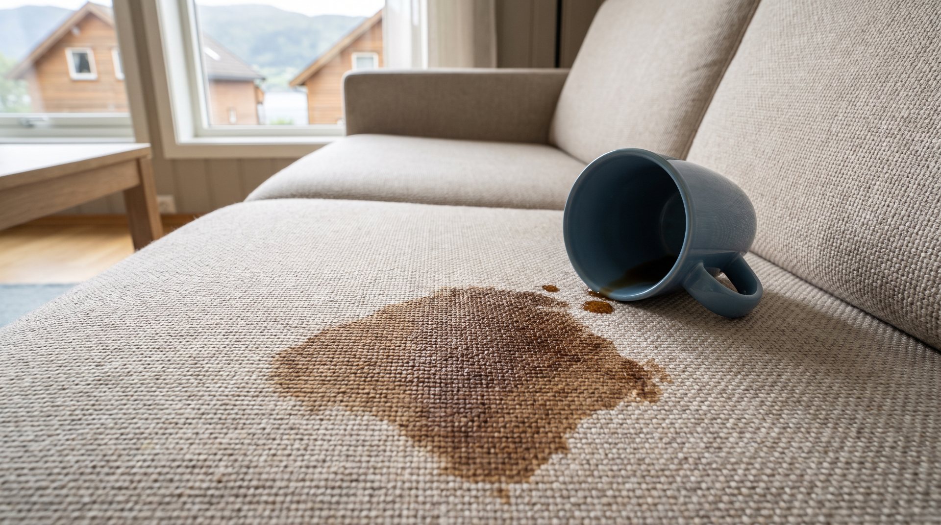 Før: Kaffeflekk