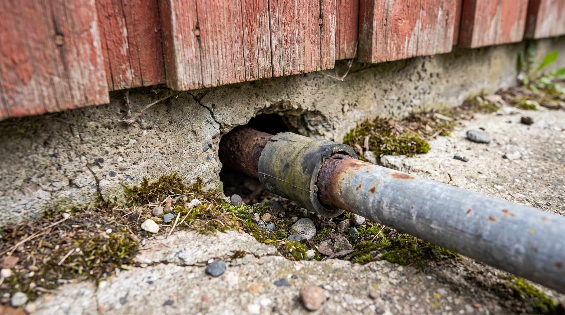 Før: Tetting av grunnmur