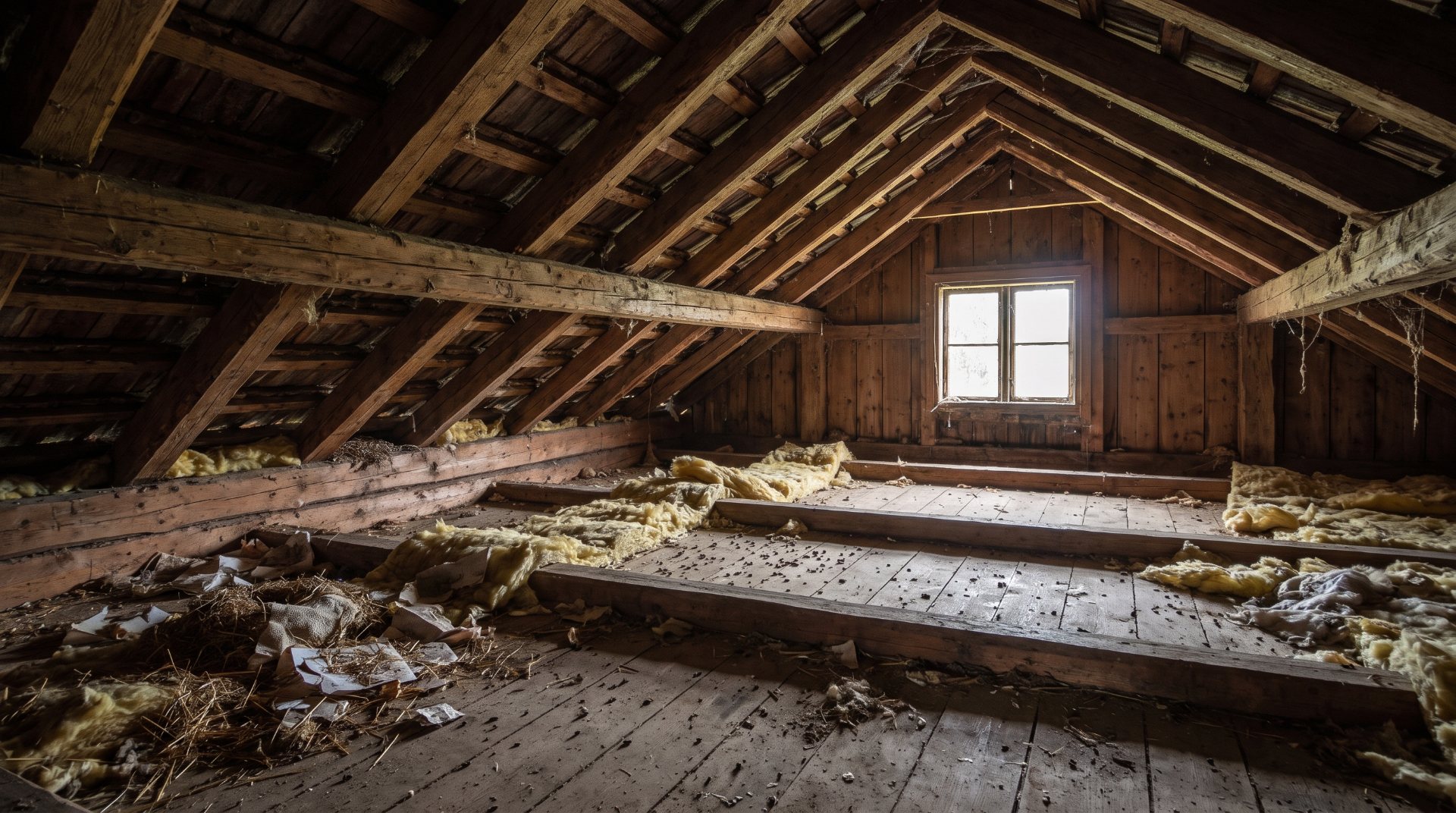 Før: Loft med mus