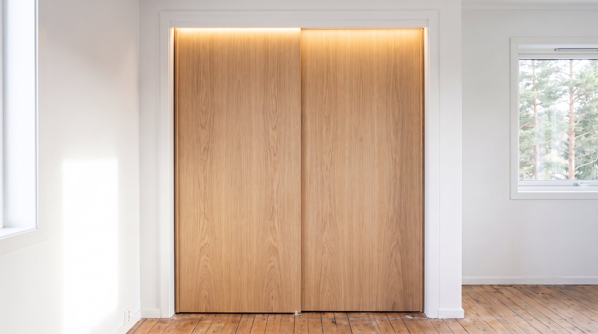 Etter: Garderobe i nisje